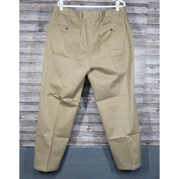 Mens Dockers Signature Khaki Pants Flat Front Size 38x29 Beige Classic Fit D3 - Picture 2 of 11